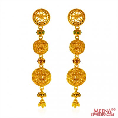 22K Gold  Earrings ( Long Earrings )