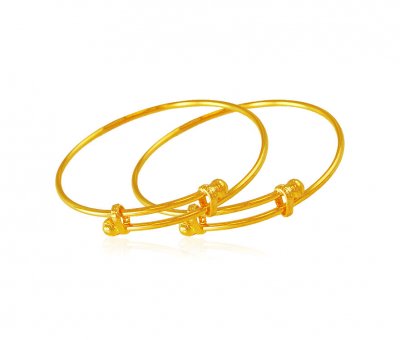 22K Gold Adjustable Kids Kada ( Baby Bangles )