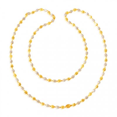 22 Karat Gold Two Tone Chain ( 22Kt Long Chains (Ladies) )