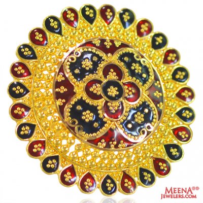 22k Gold Traditional Menakari Ring  ( Ladies Gold Ring )