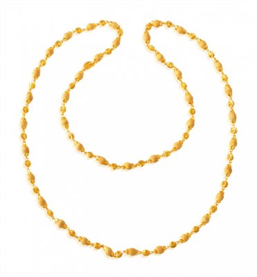 22 Karat Gold White Tulsi Mala ( 22Kt Long Chains (Ladies) )