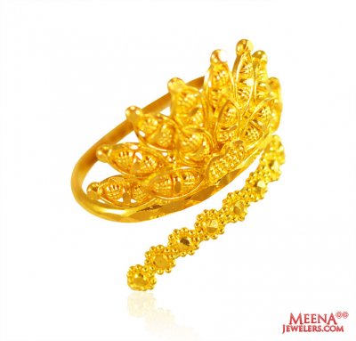 22k Gold Fancy Ring ( Ladies Gold Ring )