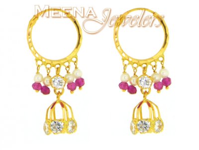 22 Kt Gold Hoop Earrings ( Hoop Earrings )