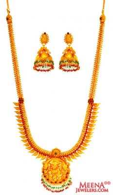 22 Kt Temple Necklace Set ( Antique Necklace Sets )