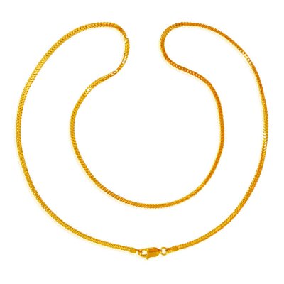 22Karat Gold Box Chain(20inch) ( Plain Gold Chains )