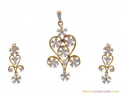 18K Diamond Pendant Set ( Diamond Pendant Sets )