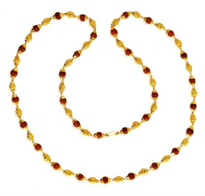 22K Gold Religious Rudraksha Mala ( Men`s Gold Chains )