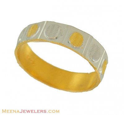 Gold 2 Tone Band (22 Karat) ( Wedding Bands )