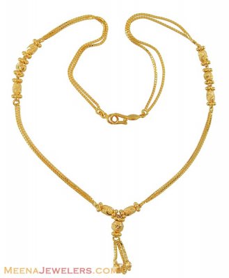 Double Layered Chain (22k Gold) ( 22Kt Gold Fancy Chains )