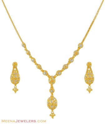 Gold Fancy Necklace Set ( Light Sets )