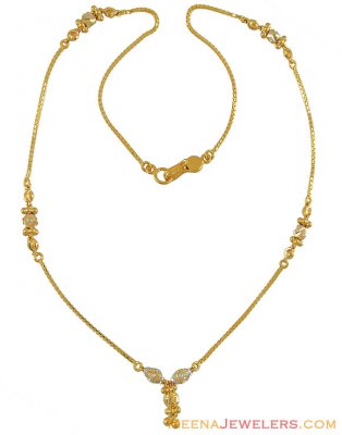 22K Indian Necklace ( 22Kt Gold Fancy Chains )