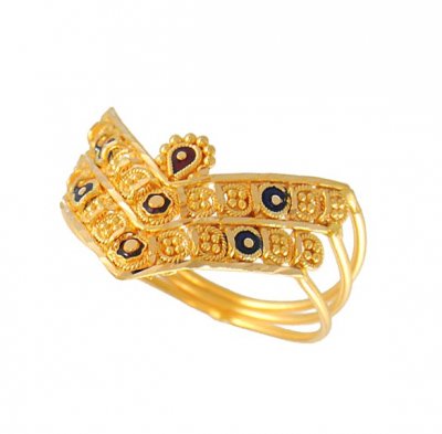 22Kt Gold Designer Ring ( Ladies Gold Ring )