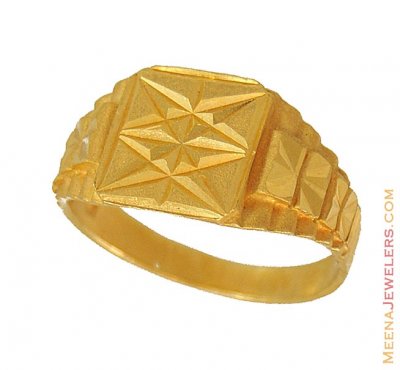 Yellow Gold Ring (Mens) ( Mens Gold Ring )