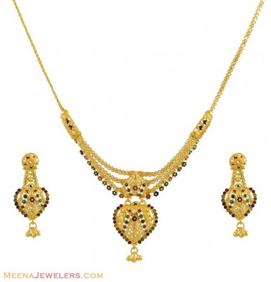 Fancy Meenakari Necklace Set ( Light Sets )