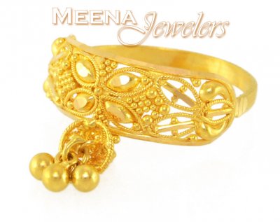 22Kt Gold Ladies Ring (Filigree Design) ( Ladies Gold Ring )