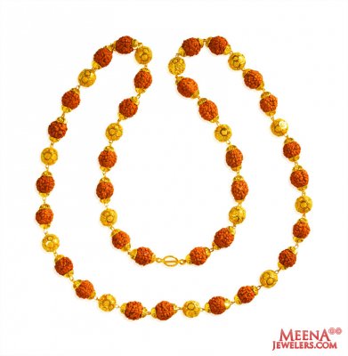 22k Gold Rudraksh Mala ( Men`s Gold Chains )