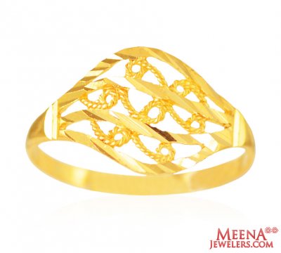 22KT Yellow Gold Ladies Ring ( Ladies Gold Ring )