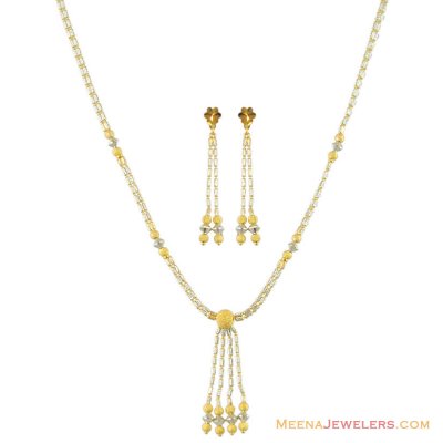 22k Two Tone Necklace Set ( Light Sets )