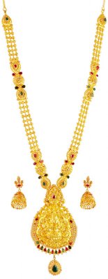 22K Gold Temple Patta Haar Set ( Gold Designer Sets )