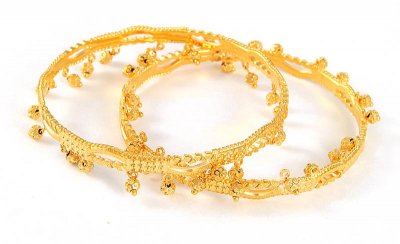 22Kt Fancy Gold Bangles ( Gold Bangles )