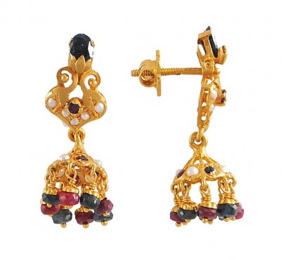 22Kt Gold Earrings ( 22Kt Gold Fancy Earrings )