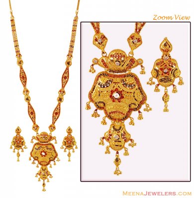 22K Long Necklace set ( Bridal Necklace Sets )