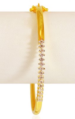 22Kt Gold CZ Bangle ( Stone Bangles )