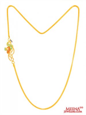 22K Gold Peacock Moggapu Chain ( 22Kt Gold Fancy Chains )