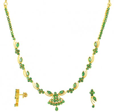 Designer Emerald Necklace Set ( Emerald Necklace Sets )