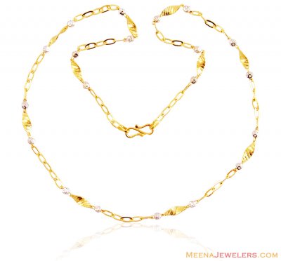 22k Fancy Light Weight Gold Chain ( 22Kt Gold Fancy Chains )