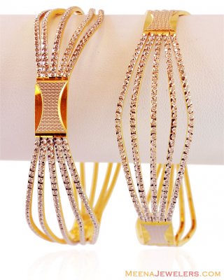 22K Two Tone Beautiful Bangles  ( Two Tone Bangles )