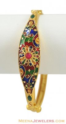 Meenakari Bangle (22K Gold) ( Antique Bangles )