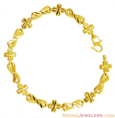 22K Fancy Ladies Link Bracelet  ( Ladies Bracelets )