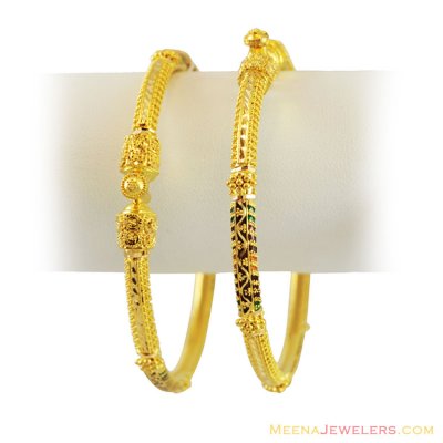 22k Gold Menakari kada(2 Pcs) ( Kadas )