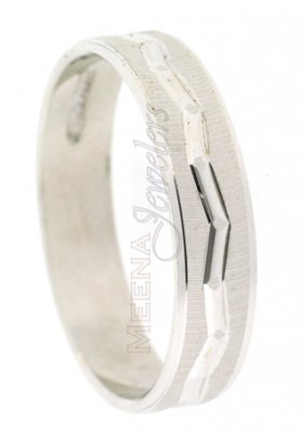 18 Kt White Gold Designer Wedding Band ( Wedding Bands )