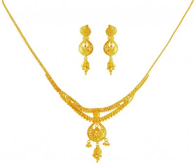 22Kt Gold Light Necklace Set ( Light Sets )