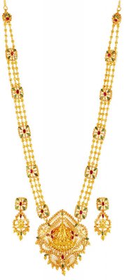 Temple Patta Haar Set 22K ( Gold Designer Sets )