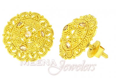 Gold Tops with Polki ( 22 Kt Gold Tops )