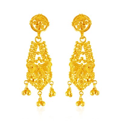 22kt Gold Long Earrings ( Long Earrings )