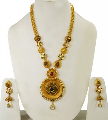 22 Kt Gold Antique Set ( Antique Necklace Sets )