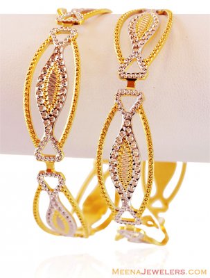 Gold Two Tone Beautiful Bangles  ( Two Tone Bangles )