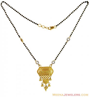 22K Gold Fancy Filigree MangalSutra ( MangalSutras )