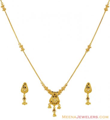 Meenakari Light Necklace Set(22k) ( Light Sets )