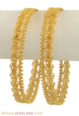 22k Yellow Gold Bangles(2 Pcs) ( Gold Bangles )