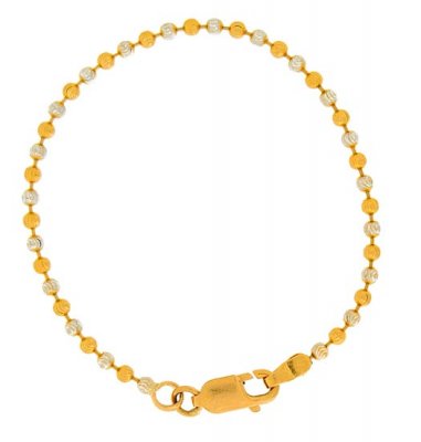 22K 2 Tone Bracelet ( 22Kt Baby Bracelets )