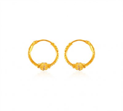 22K Gold Hoop Earrings ( Hoop Earrings )