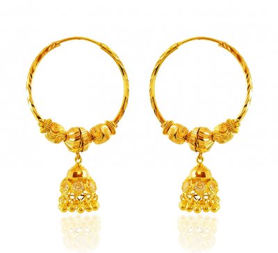 Hoop Earrings 22K Gold ( Hoop Earrings )