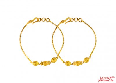 22K Gold Fancy  Bracelet 2pc ( 22Kt Baby Bracelets )