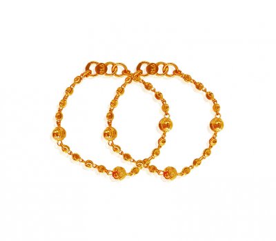 Gold Beads Baby Bracelet ( 22Kt Baby Bracelets )