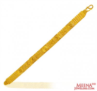 Showroom of 22k yellow gold fancy gents bracelet | Jewelxy - 233325